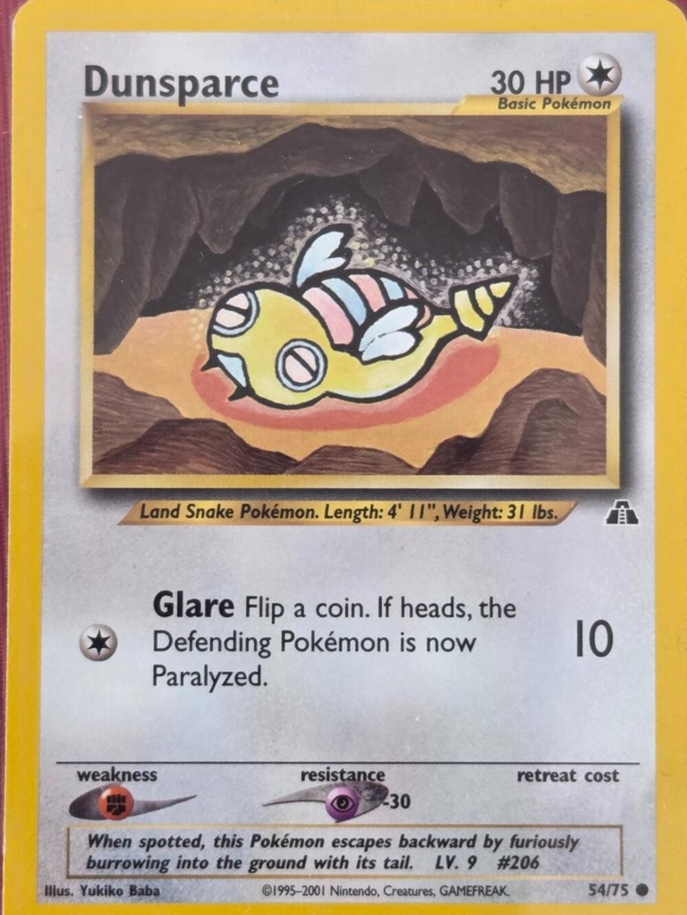 2001 POKEMON, DUNSPARCE CARD!!!